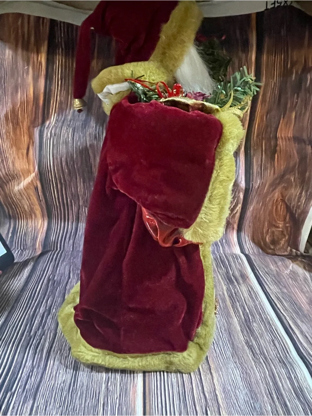 Vintage Decorative Santa Claus Figurine Table Top / Tree Topper17” Tall Collec